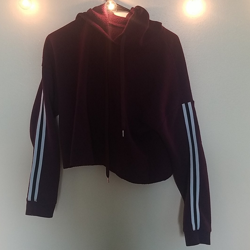 Purple cropped hoodie